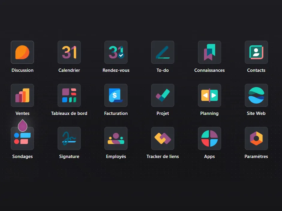 Applications Odoo : ventes, facturation, site web