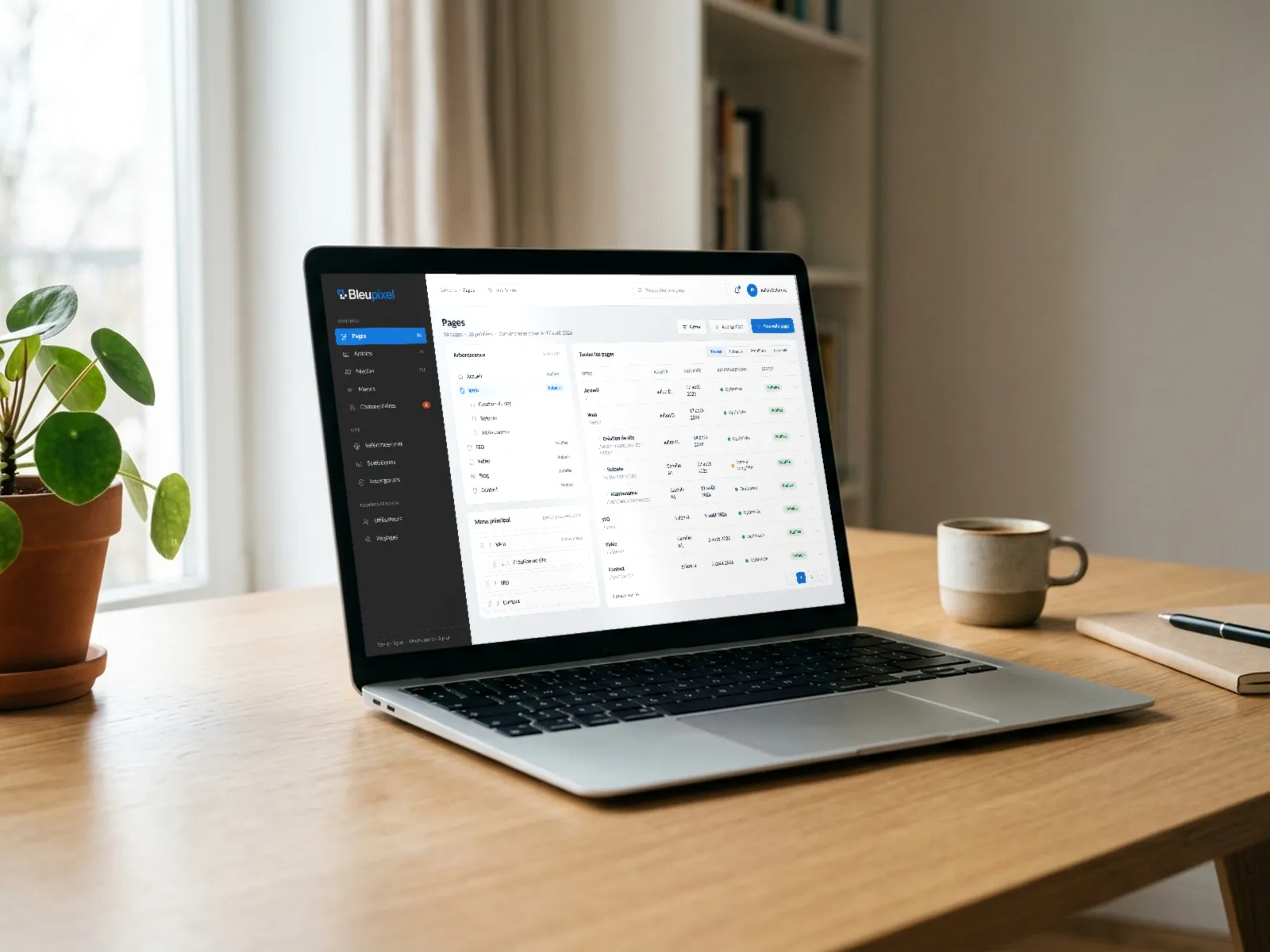 Back-office WordPress aux menus rangés