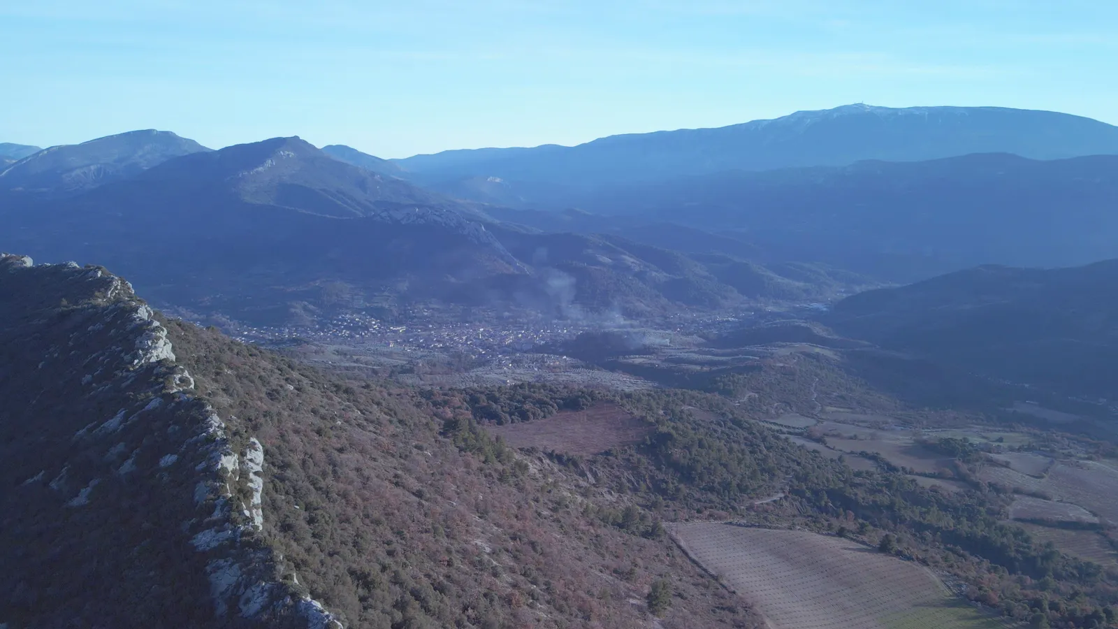 Vallée de Buis-les-Baronnies vue par drone