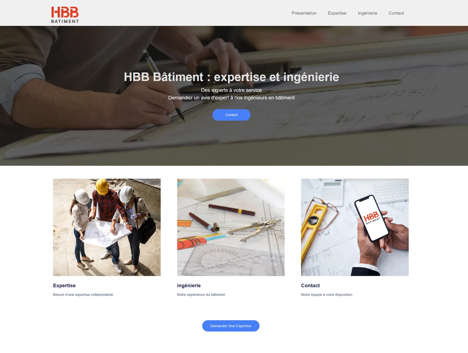 Site vitrine de HBB Bâtiment, Nyons